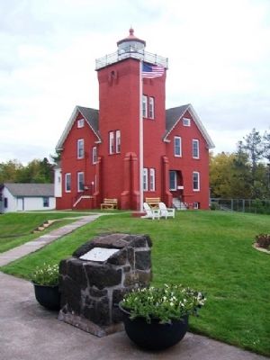 Two Harbors Light Station and Marker image. Click for full size.