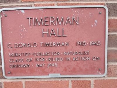 Timerman Hall Marker image. Click for full size.