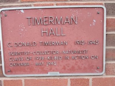 Timerman Hall Marker. Click for full size. Timerman Hall Marker image. Click for full size.