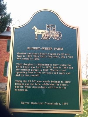 Bunert-Weier Farm Marker. Click for full size. Bunert-Weier Farm Marker image. Click for full size.
