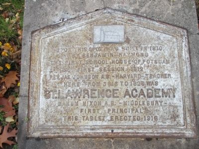 St. Lawrence Academy Marker. Click for full size. St. Lawrence Academy Marker image. Click for full size.