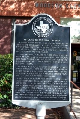 Abilene Negro HIgh School Marker image. Click for full size.