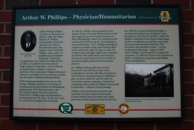 Arthur W. Phillips - Physician / Humanitarian Marker image. Click for full size.