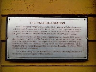 North Conway Railroad Station Marker image. Click for full size.