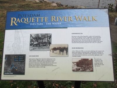 Ice House Row/ Adirondack Tea/ River Recreation Marker. Click for full size. Ice House Row/ Adirondack Tea/ River Recreation Marker image. Click for full size.