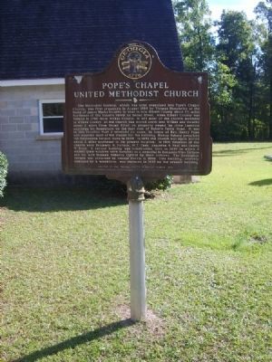 Pope’s Chapel United Methodist Church Marker image. Click for full size.