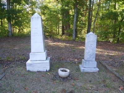 Henderson McDonald Walton (l) and Annie W. Walton (r) Tombstones image. Click for full size.