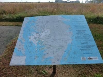 Map marker on the entrance road to Blackwater National Wildlife Refuge image. Click for full size.