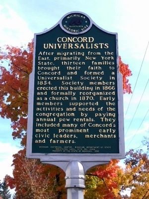 Concord Universalists Marker (Side 1). Click for full size. Concord Universalists Marker (Side 1) image. Click for full size.