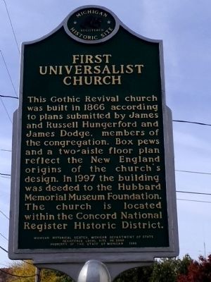First Universalist Church Marker (Side 2) image. Click for full size.