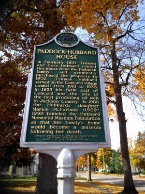 Paddock-Hubbard House Marker - Side 2 image. Click for full size.