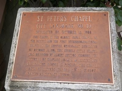 St. Peter's Chapel Marker image. Click for full size.