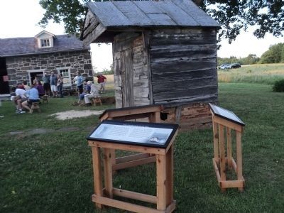 Marker at the George Spangler Farm. Click for full size. Marker at the George Spangler Farm image. Click for full size.