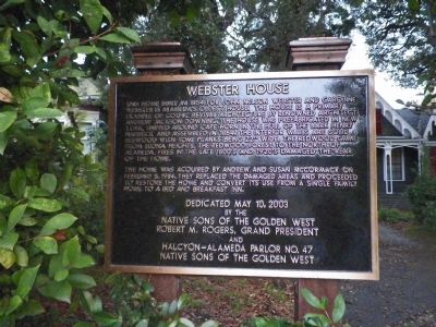 Webster House Marker. Click for full size. Webster House Marker image. Click for full size.