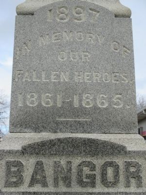 Bangor Civil War Memorial. Click for full size. Bangor Civil War Memorial image. Click for full size.