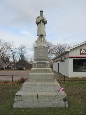 Bangor Civil War Memorial. Click for full size. Bangor Civil War Memorial image. Click for full size.