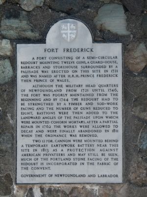 Fort Frederick Marker image. Click for full size.