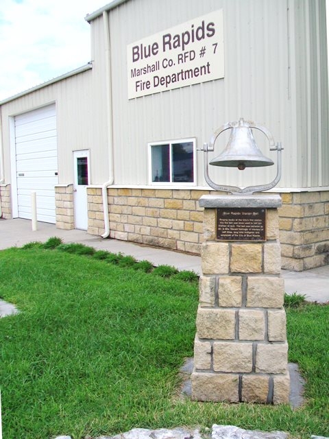 Blue Rapids Station Bell and Marker