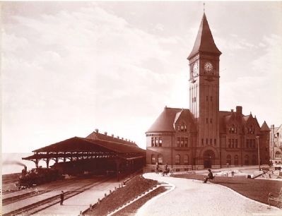 <i>Chicago and Northwestern R.Y. Station, Milwaukee, Wis.</i> image. Click for full size.