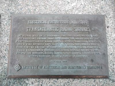 Transatlantic Radio Signals Marker image. Click for full size.