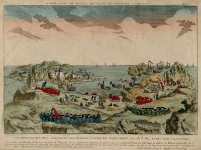 Battle of Signal Hill, a contemporary French engraving image. Click for full size.