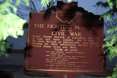 The Fighting McCooks and the Civil War Marker. Click for full size. The Fighting McCooks and the Civil War Marker image. Click for full size.