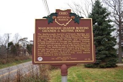 Marlborough Quaker Burying Grounds & Meeting House Marker image. Click for full size.