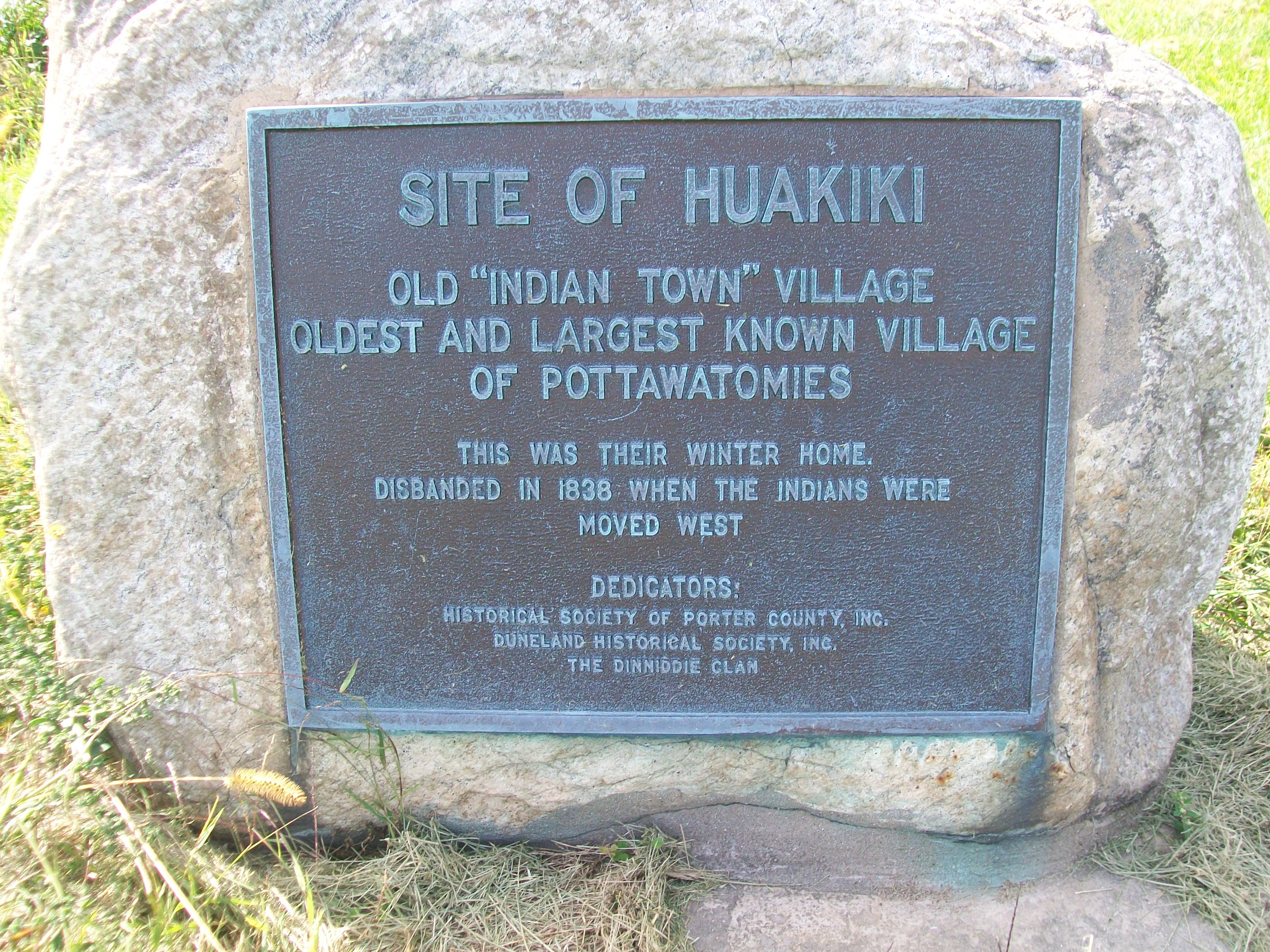 Potawatomi Village Site Marker