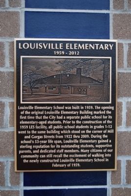 Louisville Elementary Marker image. Click for full size.