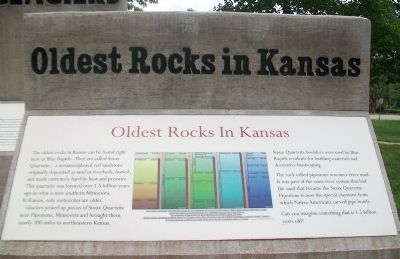 Oldest Rocks in Kansas Marker image. Click for full size.