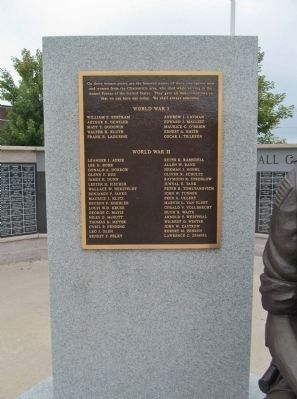 Clintonville Veterans Memorial Left Plaque image. Click for full size.