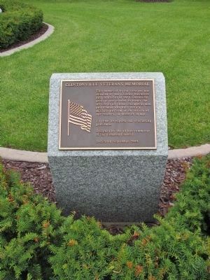 Clintonville Veterans Memorial Donor Plaque image. Click for full size.