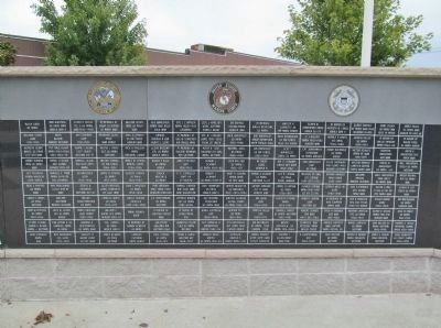 Clintonville Veterans Memorial Left Panel. Click for full size. Clintonville Veterans Memorial Left Panel image. Click for full size.