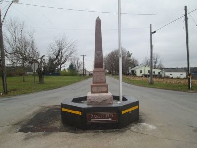 Pickrelltown Monument Marker. Click for full size. Pickrelltown Monument Marker image. Click for full size.