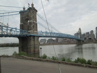 Roebling Suspension Bridge image. Click for full size.