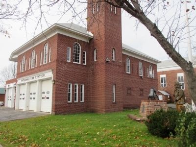 Memorial and Firehouse. Click for full size. Memorial and Firehouse image. Click for full size.