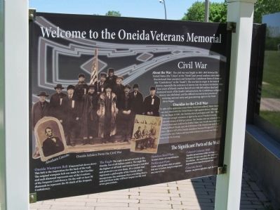 Oneida Veterans Memorial Marker image. Click for full size.