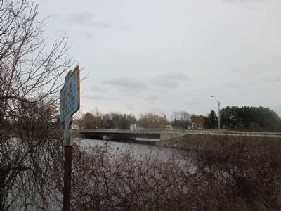 Marker with NY 56 Bridge in Background image. Click for full size.