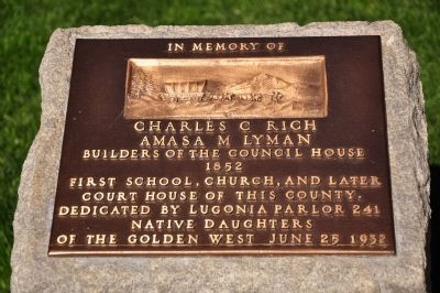 Charles C Rich / Amasa M Lyman Marker image. Click for full size.