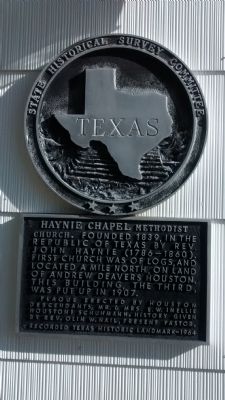 Haynie Chapel Methodist Church Marker image. Click for full size.