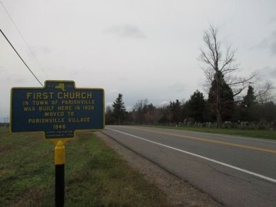Westward on NY 72 - Cemetery at Right image. Click for full size.