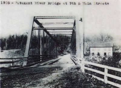 1905 – Patuxent River Bridge at 9th and Main Streets. Click for full size. 1905 – Patuxent River Bridge at 9th and Main Streets image. Click for full size.
