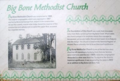 Big Bone Methodist Church Marker image. Click for full size.