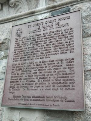 St. John�s Court House Marker image. Click for full size.