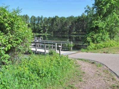 Allen Lake and Marker. Click for full size. Allen Lake and Marker image. Click for full size.