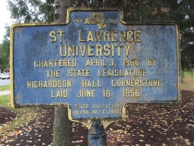 St. Lawrence University Marker image. Click for full size.