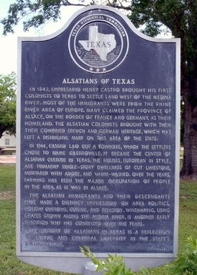 Alsatians of Texas Marker image. Click for full size.