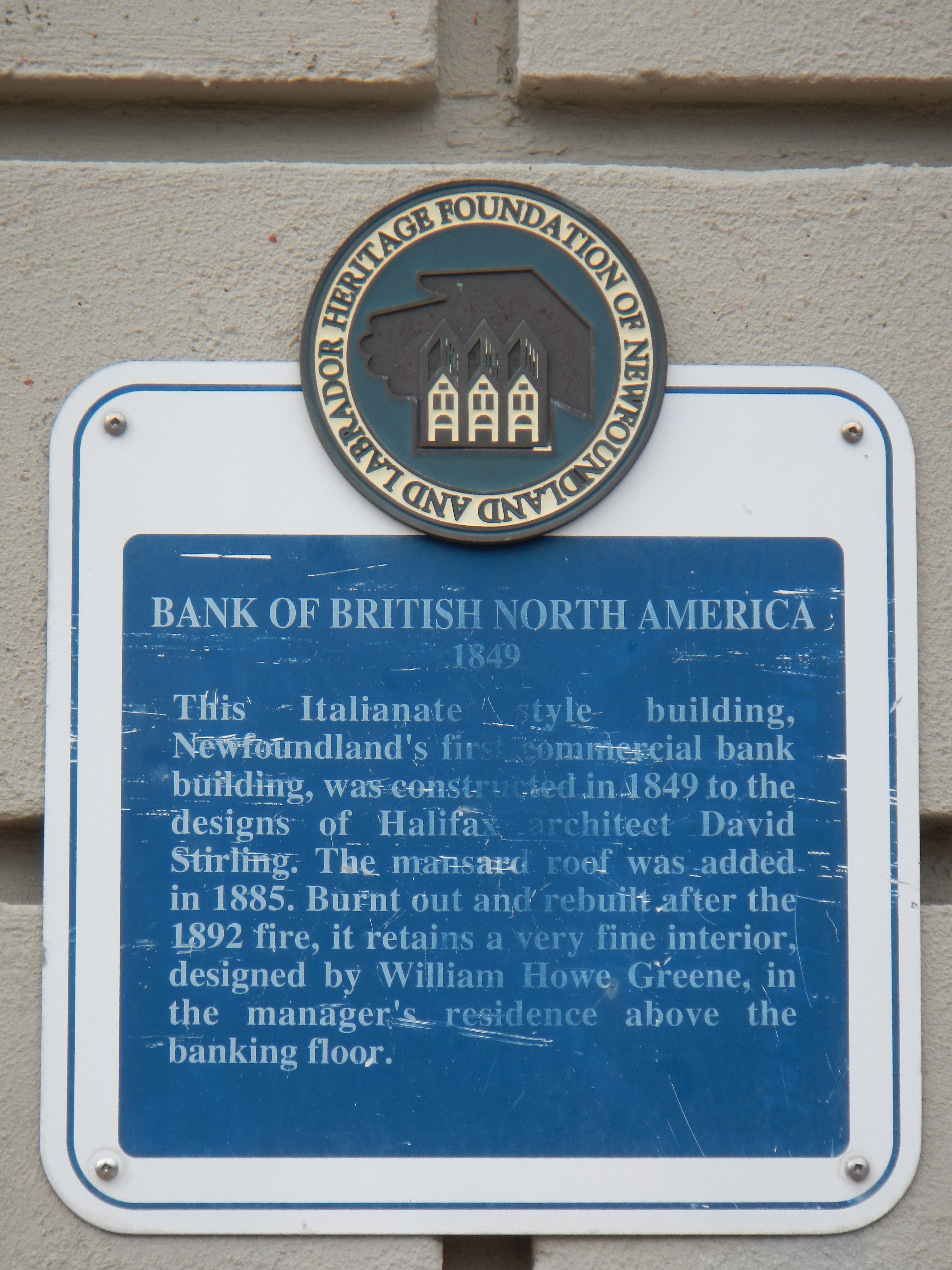 Bank of British North America Marker