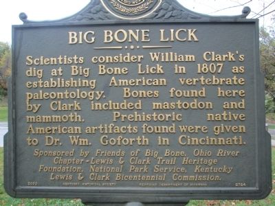 Big Bone Lick Marker image. Click for full size.