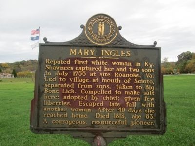 Mary Ingles Marker image. Click for full size.